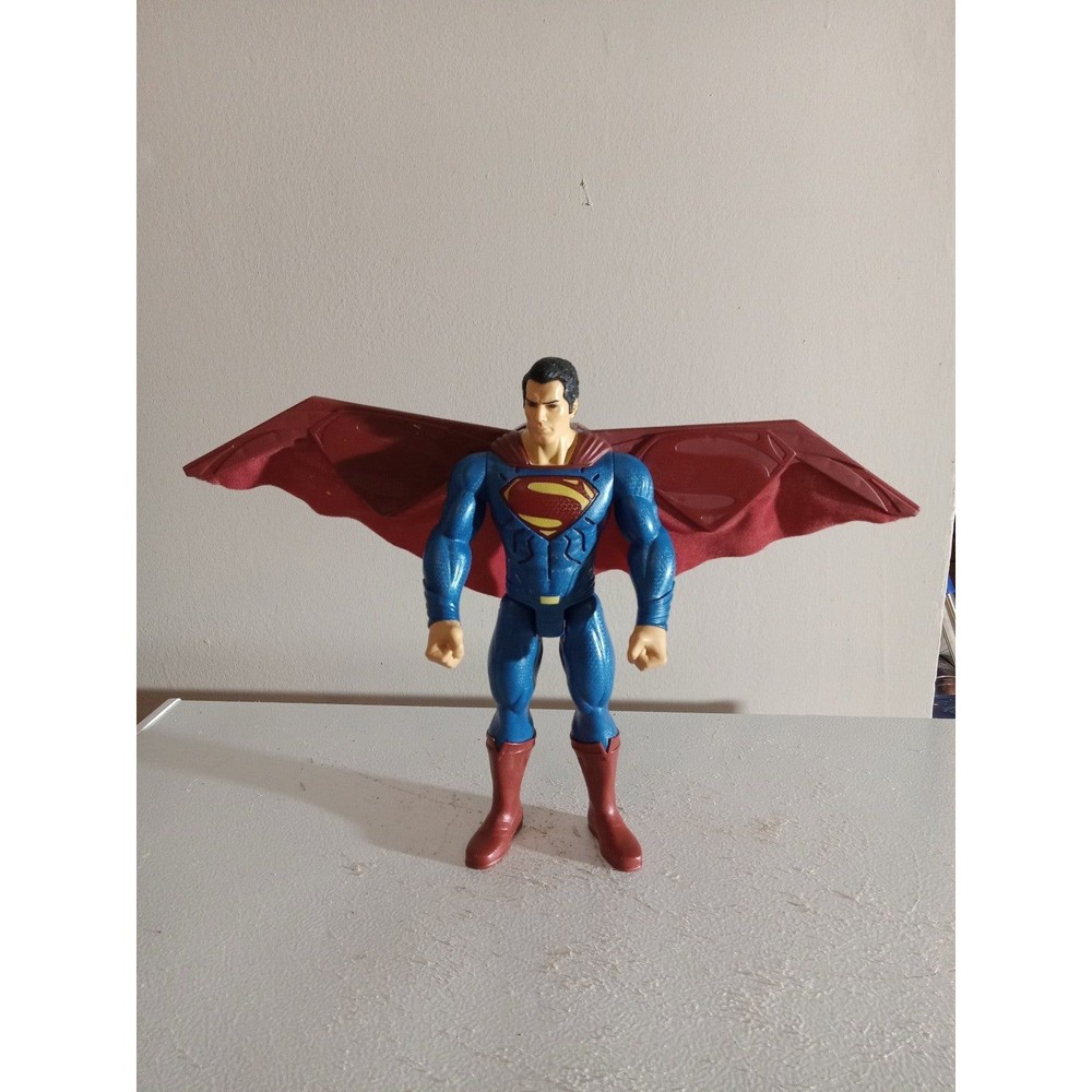 Vintage Superman Action Figure Arms And Wings Expand &Light Up Chest 12" Tall